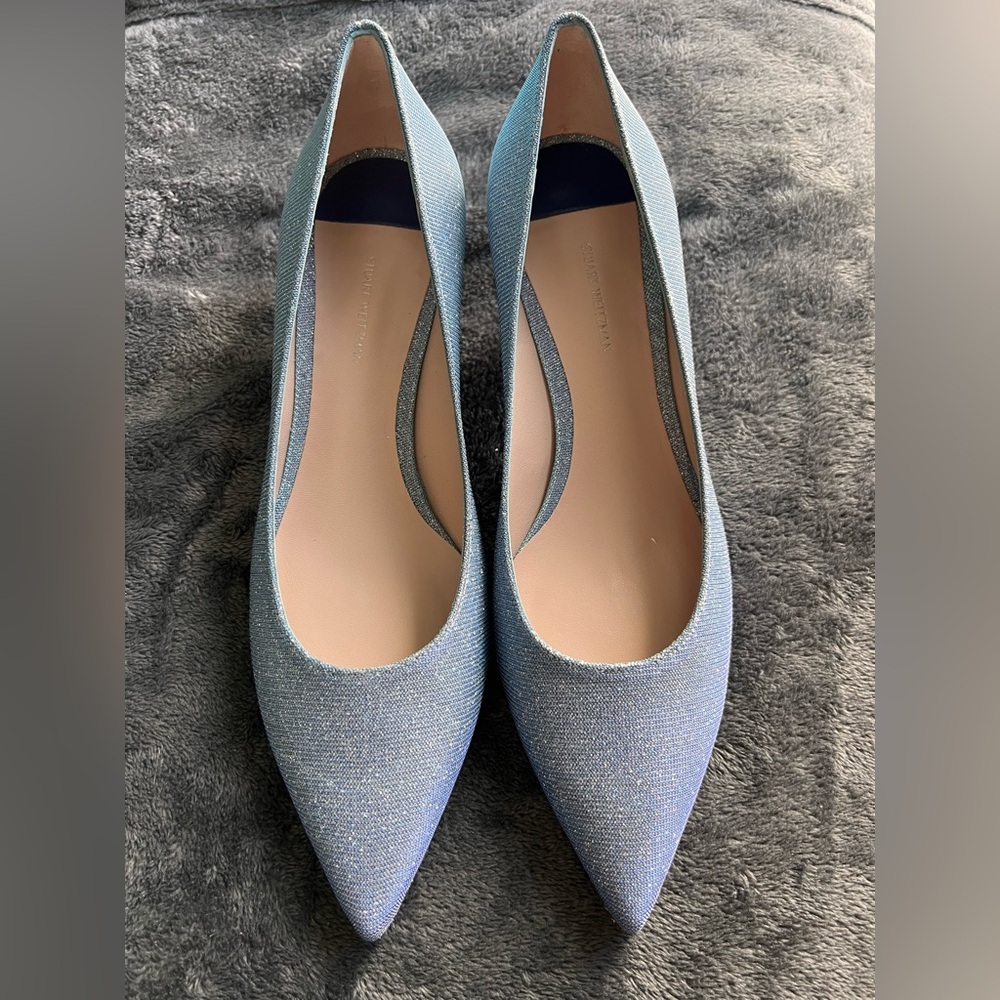 Stuart Weitzman ice blue heels